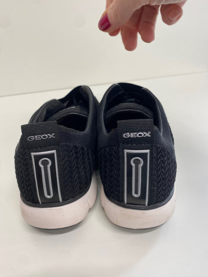 Fabulous Geox Sneakers Uk7 Black leather breathable stystem EC004