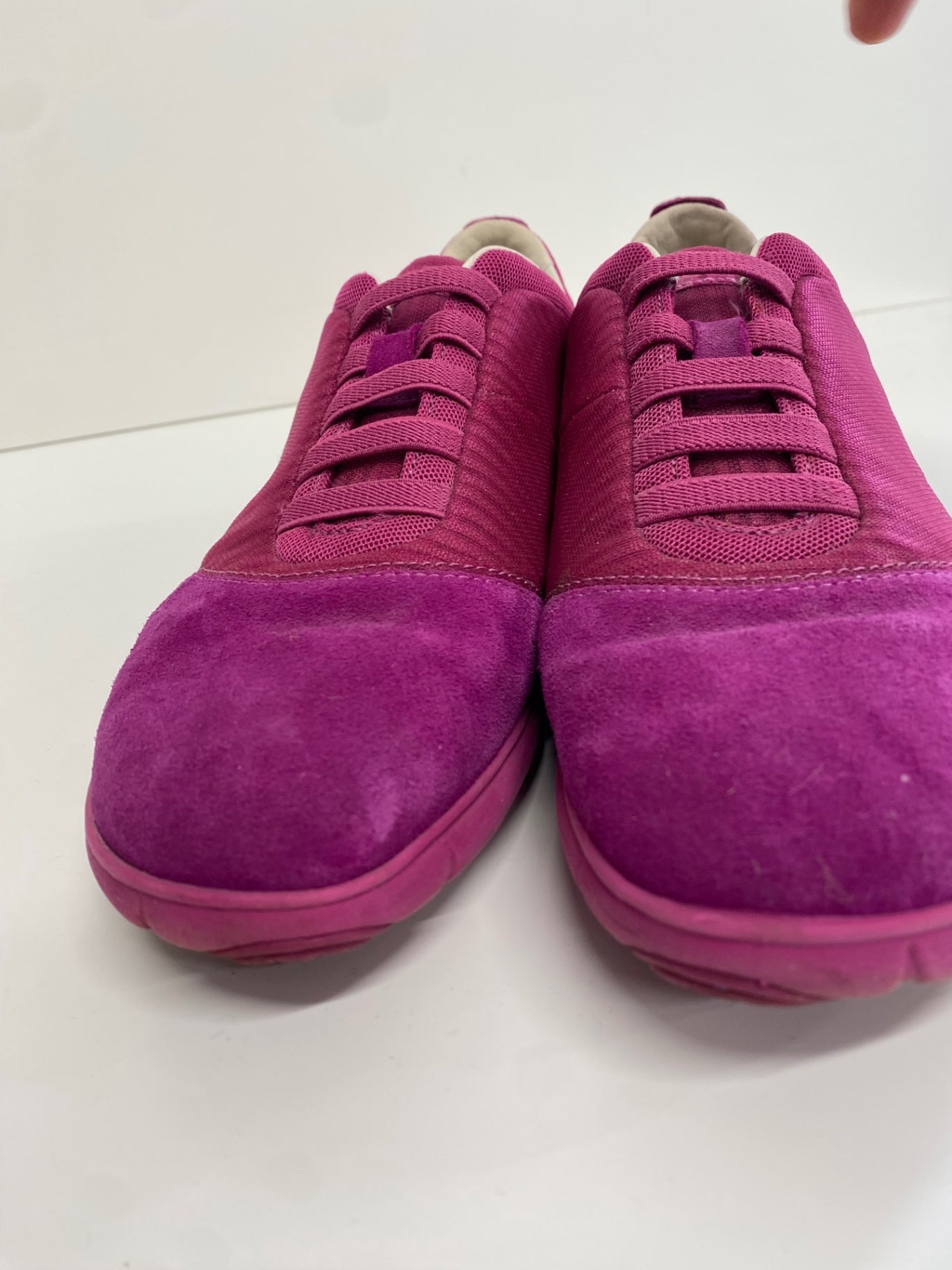 Fabulous GEOX Nebula Sneakers Uk7 Magenta suede leather EC004
