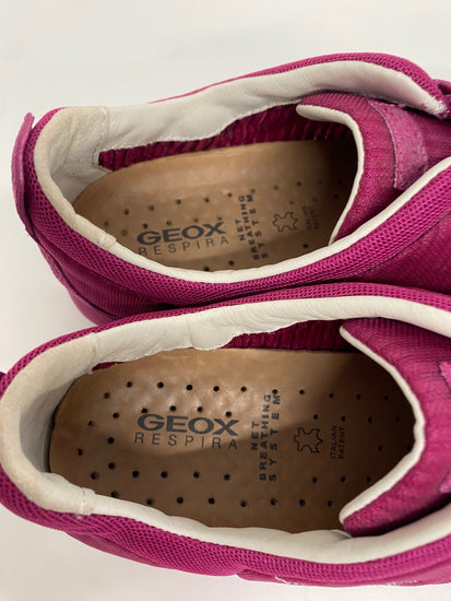 Fabulous GEOX Nebula Sneakers Uk7 Magenta suede leather EC004