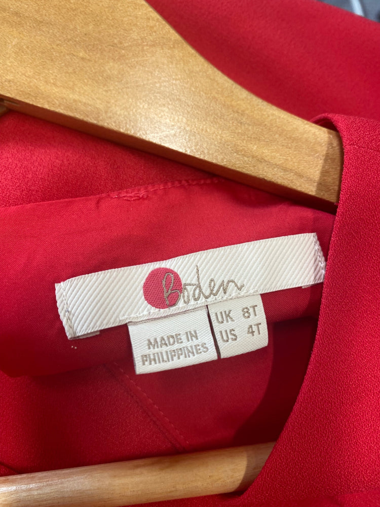 Fabulous Boden Jumpsuit Uk8 Tall Raspberry Red chic EC004