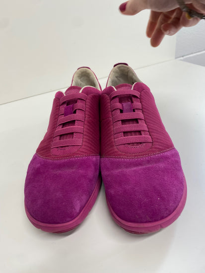 Fabulous GEOX Nebula Sneakers Uk7 Magenta suede leather EC004