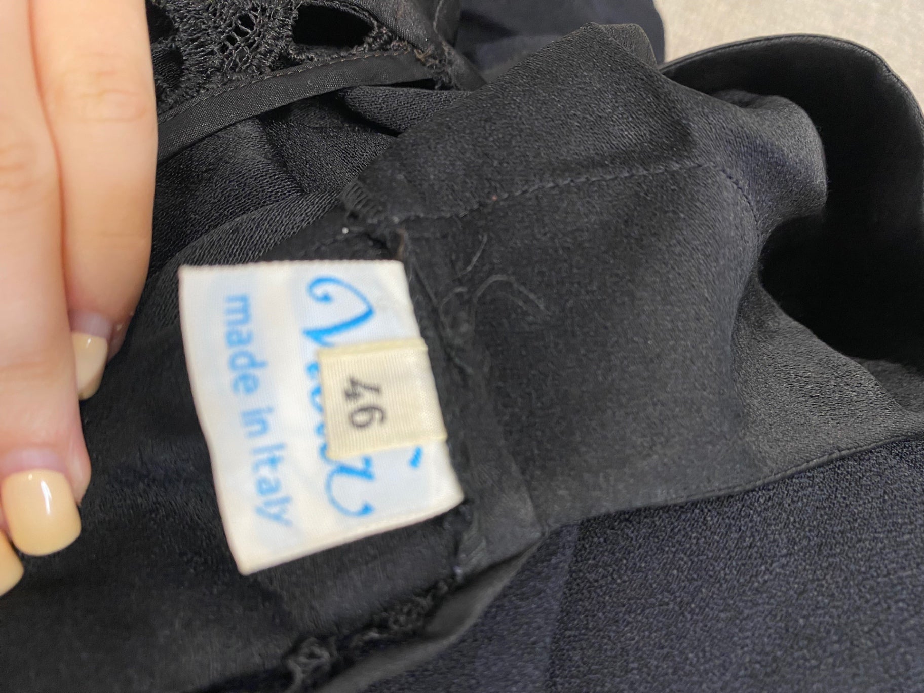 Fabulous Viola Dress UK 14 Black Broderie midi vintage LJ446