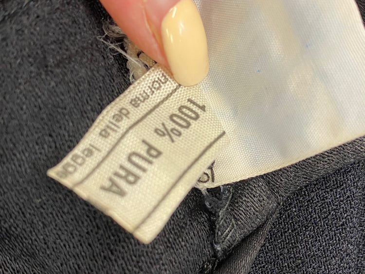 Fabulous Viola Dress UK 14 Black Broderie midi vintage LJ446