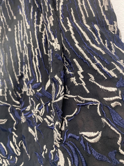 Fabulous All Saints Philomena Sidney mini Skirt UK10 Black Embroidered boho LJ446