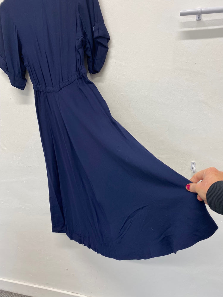 Fabulous vintage Lee Bender at Bus Stop classic fit & Flare Dress Uk8 Navy Blue BT00