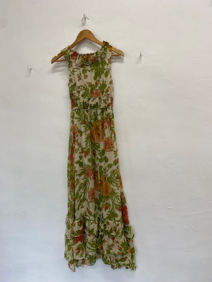 Fabulous Traffic People Dress UK S Multicolor floral silk LB244