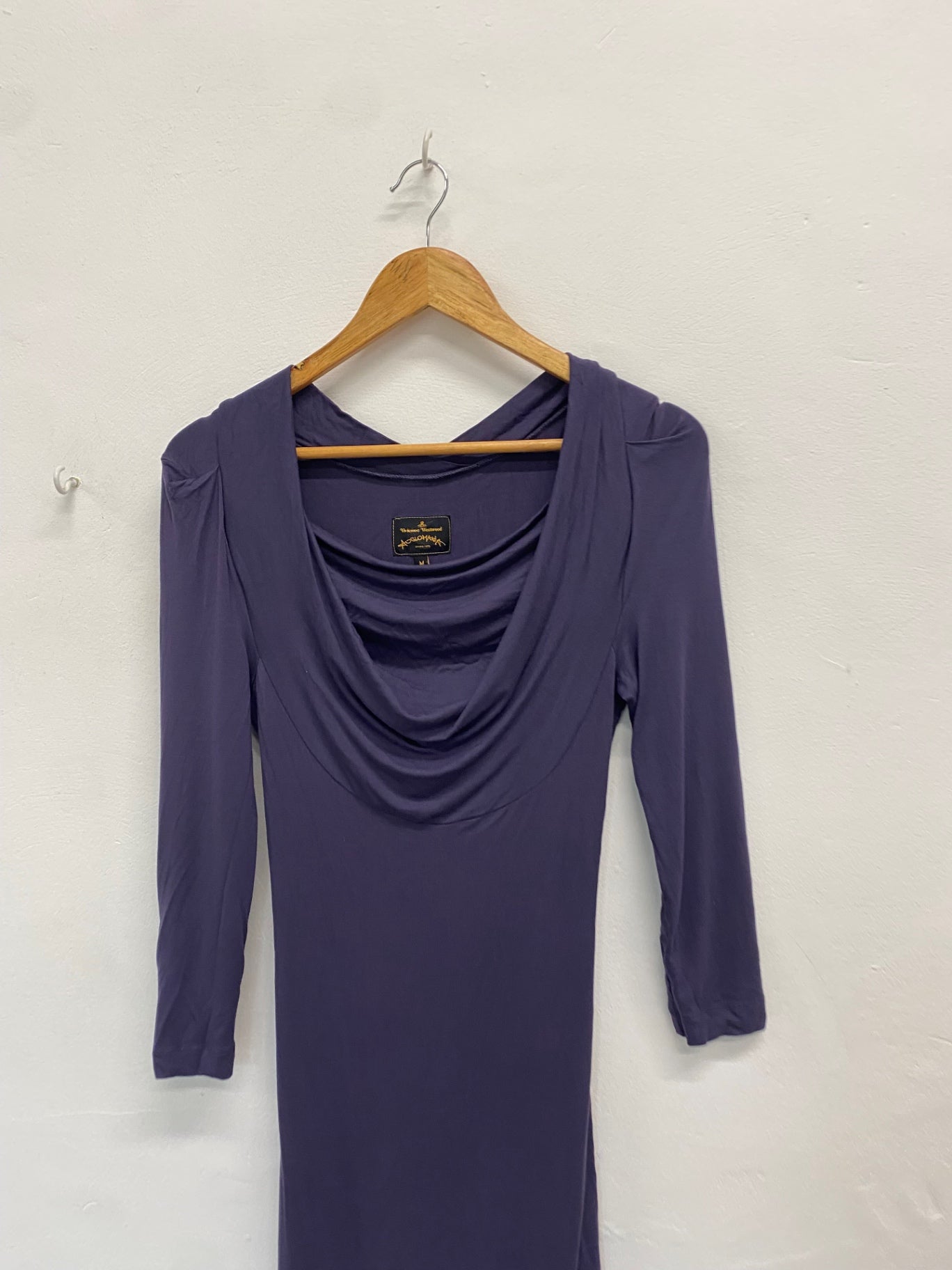 Fabulous Vivienne Westwood anglomania Dress cowl neck UK M Purple BT001