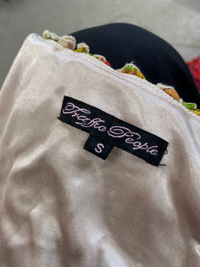 Fabulous Traffic People Dress UK S Multicolor floral silk LB244