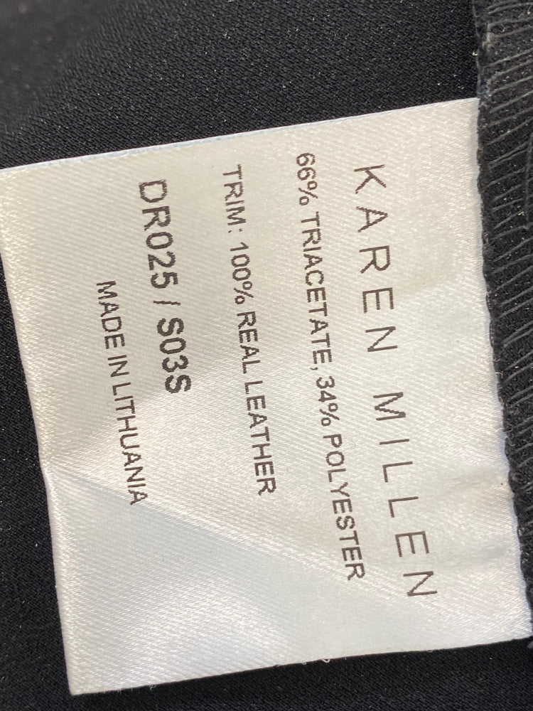 Fabulous Karen Millen y2k Midi Dress Uk 10 Black halter neck disc vintage TM447