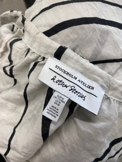 Fabulous & Other Stories Dress UK M Grey black swirl VW001