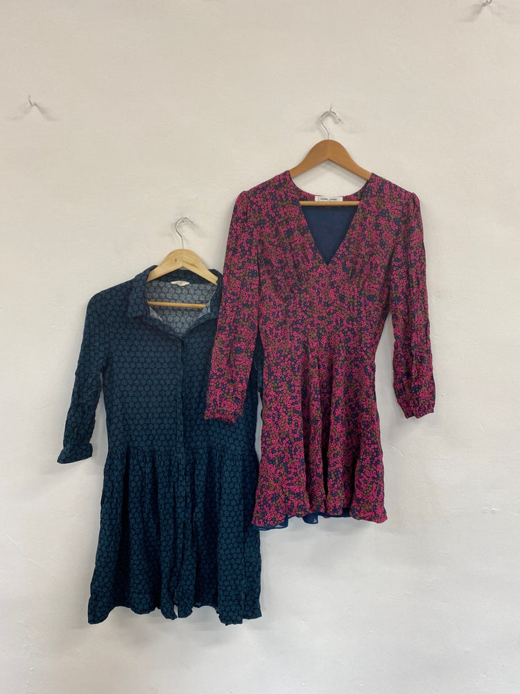 Fabulous Hush & Samsoe Ditsy Floral Tea Dress Duo UK S #401 FC001