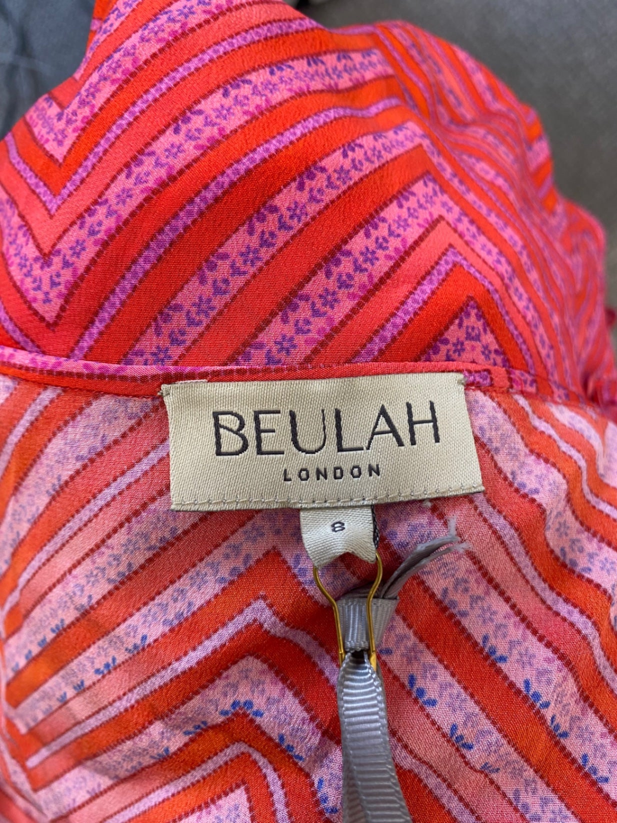 Fabulous Beulah Cami top Uk 8 Pink pattern Ibiza summer FC001