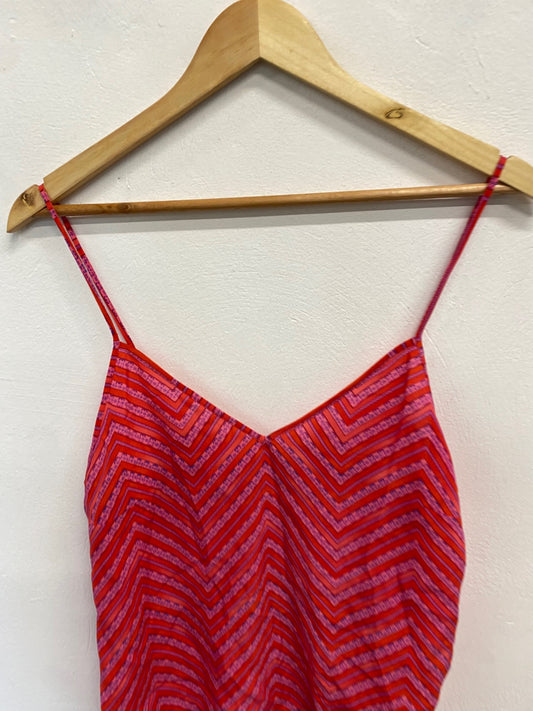 Fabulous Beulah Cami top Uk 8 Pink pattern Ibiza summer FC001