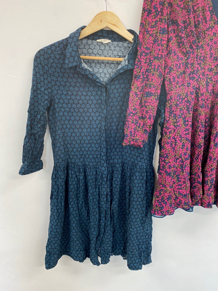 Fabulous Hush & Samsoe Ditsy Floral Tea Dress Duo UK S #401 FC001