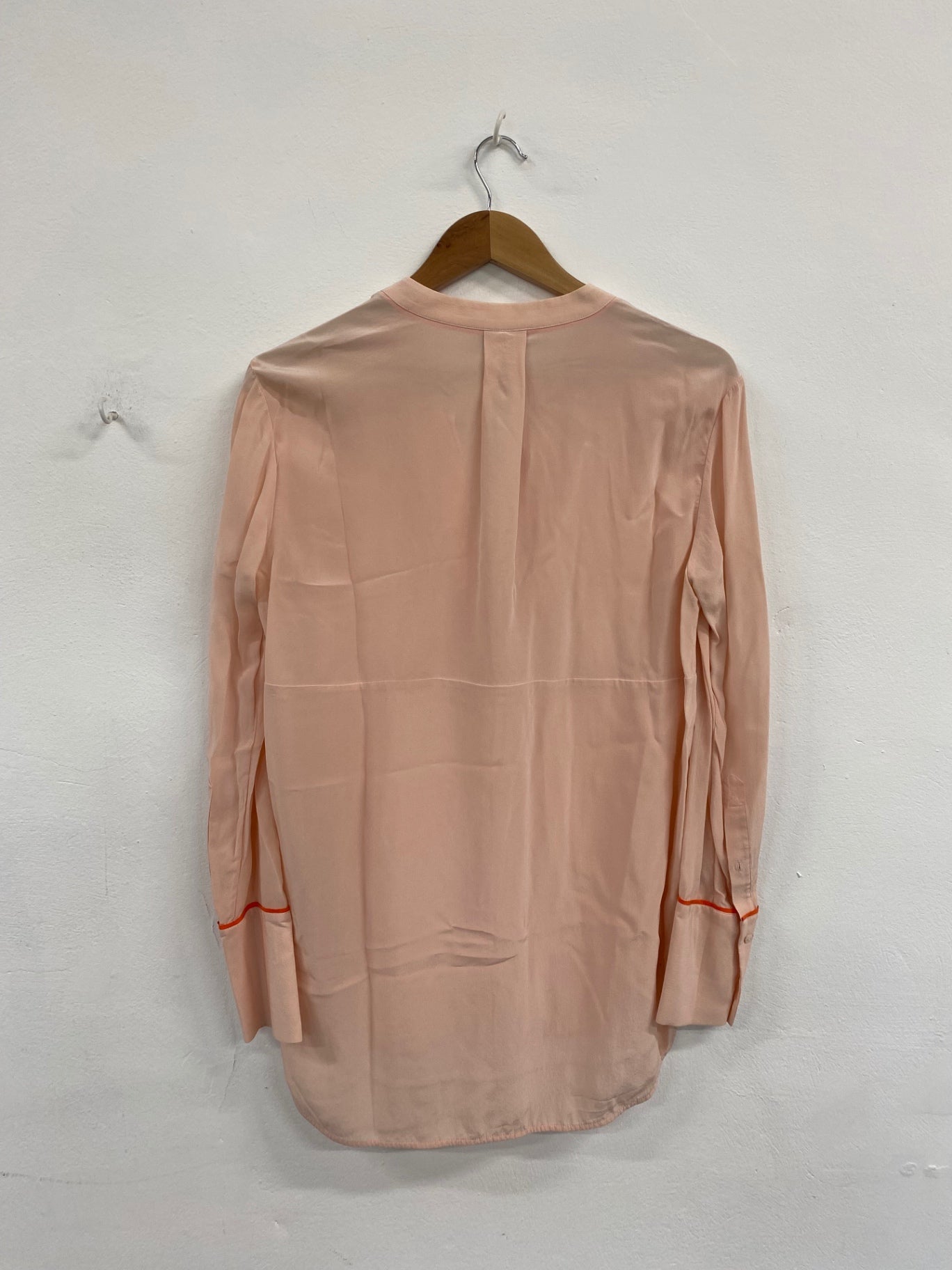 Fabulous WHISTLES Pink Peach Silk Shirt UK10 CM061