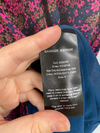 Fabulous Hush & Samsoe Ditsy Floral Tea Dress Duo UK S #401 FC001