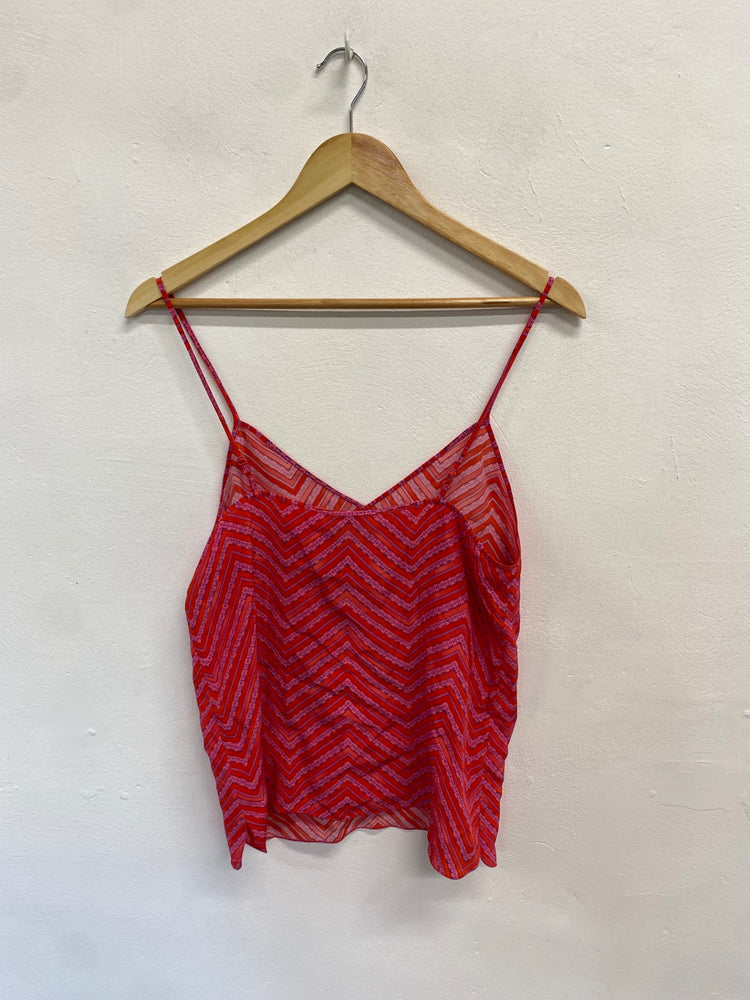 Fabulous Beulah Cami top Uk 8 Pink pattern Ibiza summer FC001