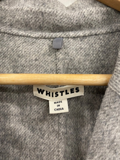 Fabulous Whistles Grey Wool Blend Belted Coat UK S CM061