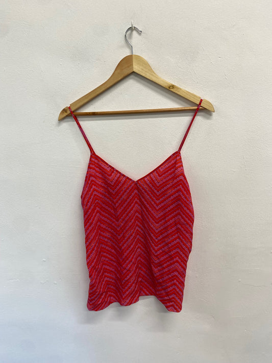 Fabulous Beulah Cami top Uk 8 Pink pattern Ibiza summer FC001