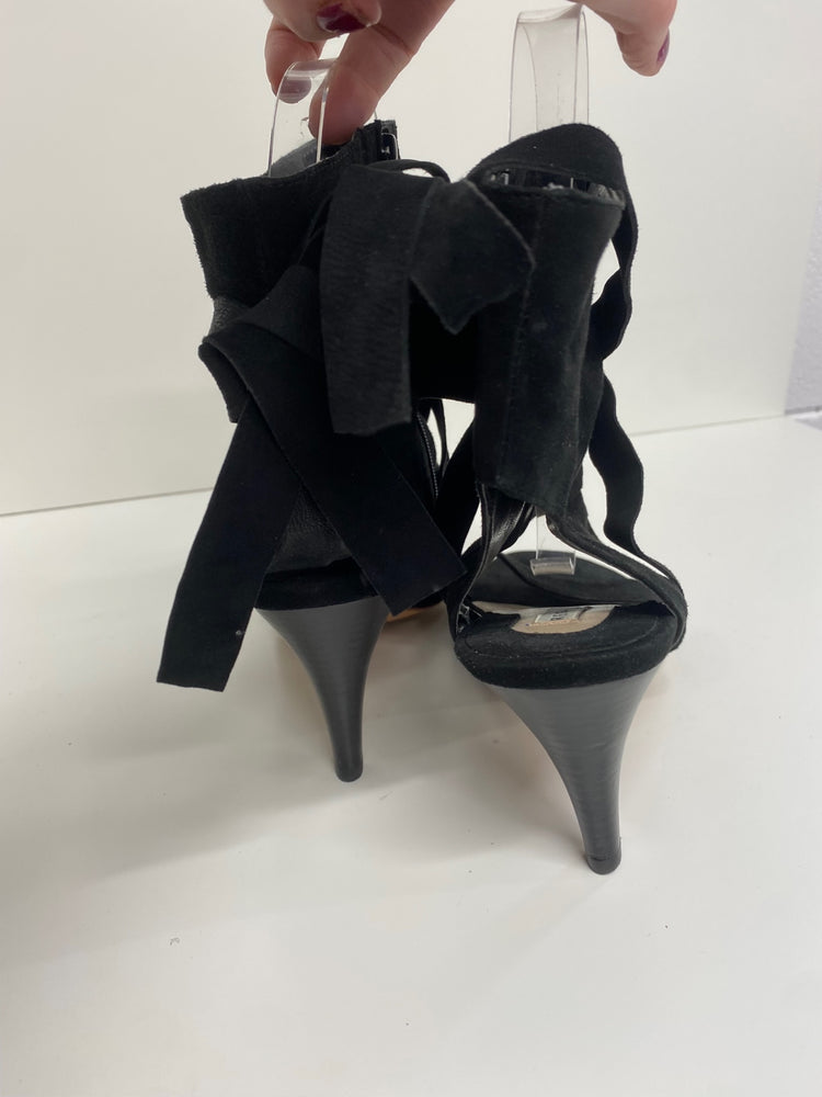 Fabulous Reiss peep toe boho boot Sandals Uk7 Black Strappy captain CM061