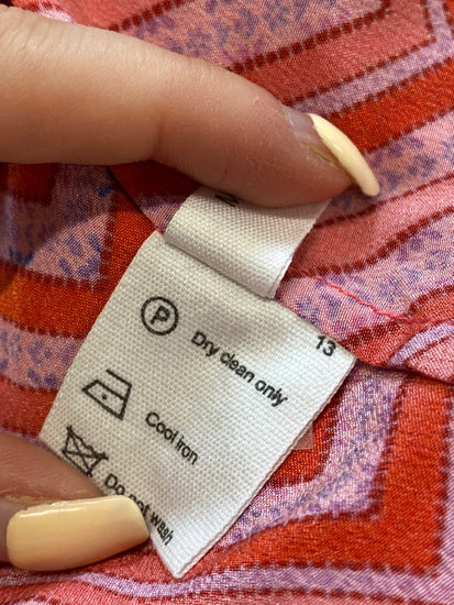 Fabulous Beulah Cami top Uk 8 Pink pattern Ibiza summer FC001