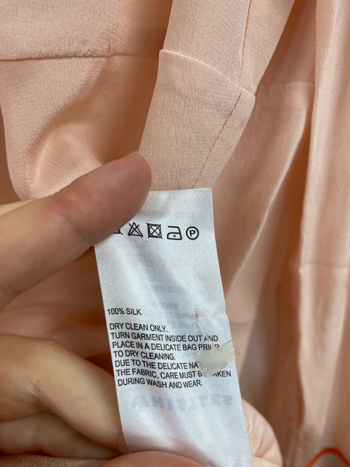 Fabulous WHISTLES Pink Peach Silk Shirt UK10 CM061