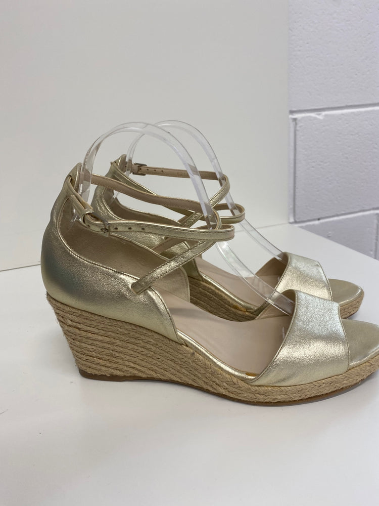 Fabulous Lk bennett Gold sandal espadrille Uk7 Gold ankle strap occasions CM061