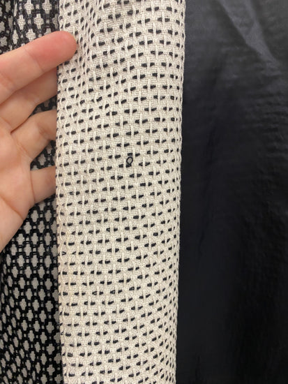 Fabulous Jigsaw Black & Cream Textured Coat UK S CM061