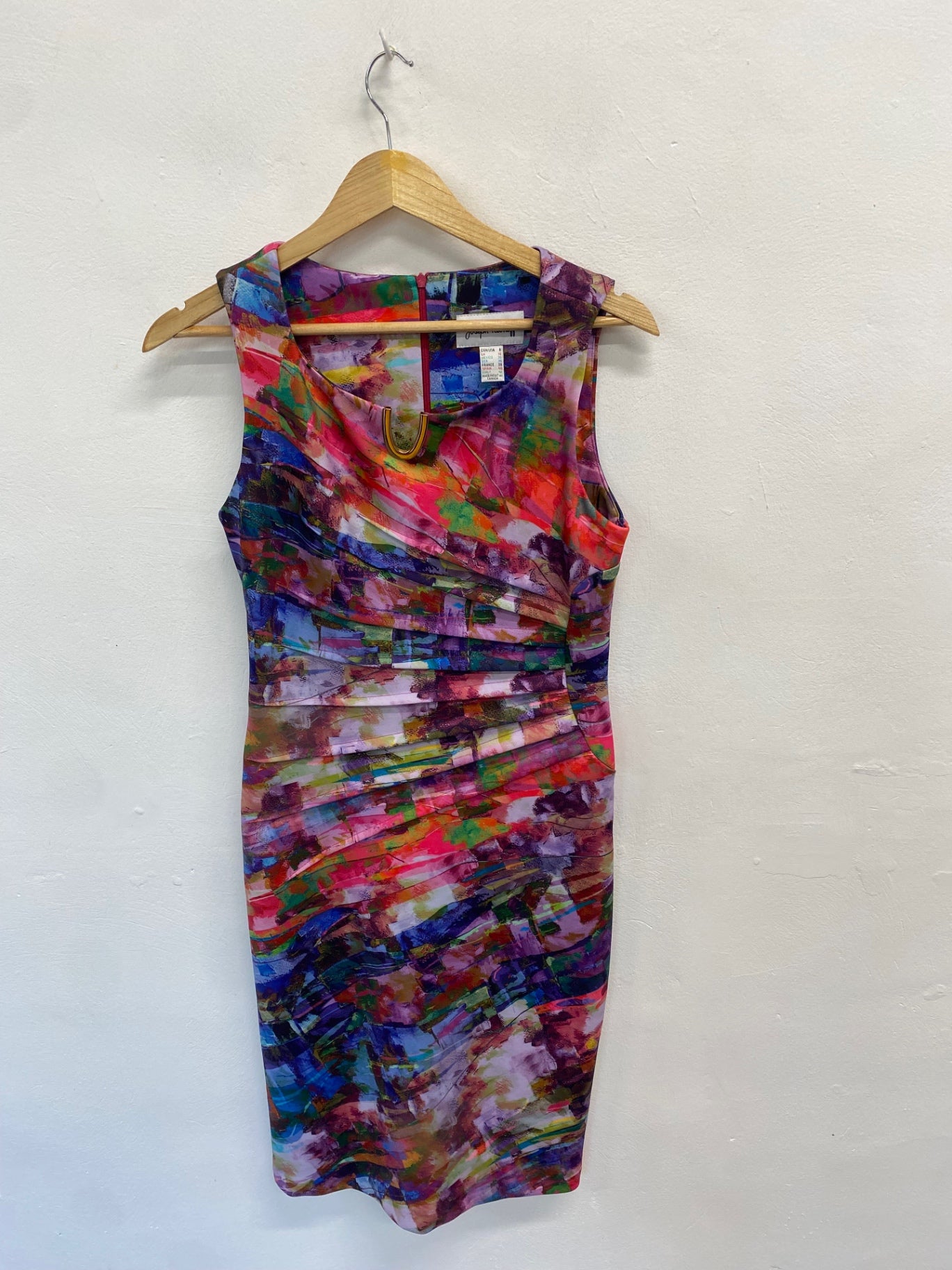 Fabulous Joseph Ribkoff Dress Uk 10 Multicolor ribbed summer KM004