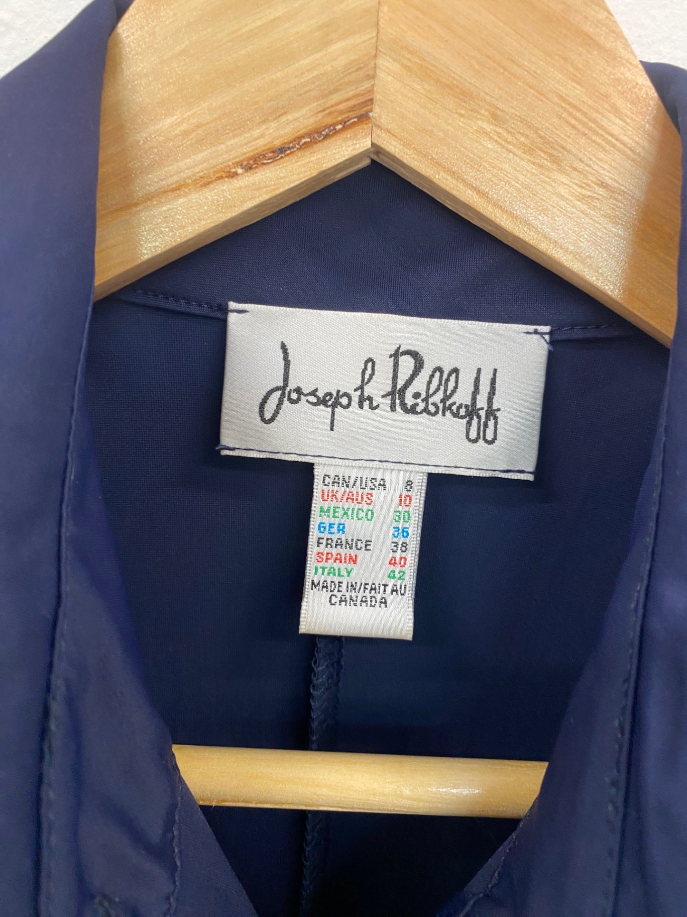 Fabulous Joseph Ribkoff Navy Artsy Asymmetric Gathered Mini Dress UK10 KM004