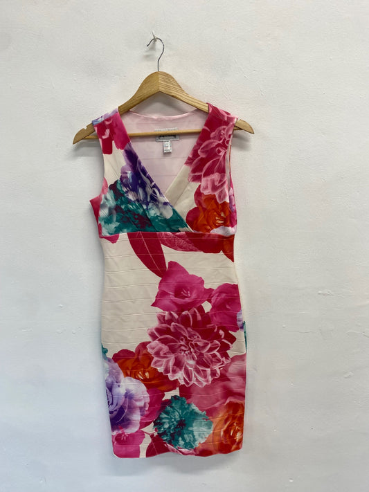 Fabulous Joseph Ribkoff Dress Uk 10 Multicolor floral wedding guest KM004