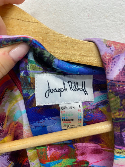 Fabulous Joseph Ribkoff Dress Uk 10 Multicolor ribbed summer KM004