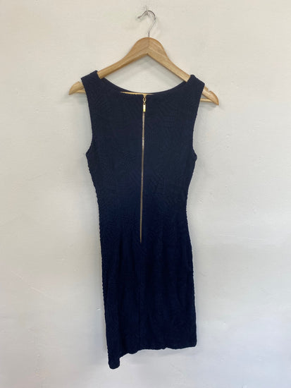 Fabulous Joseph Ribkoff Navy Textured Sheath Dress UK10 KM004