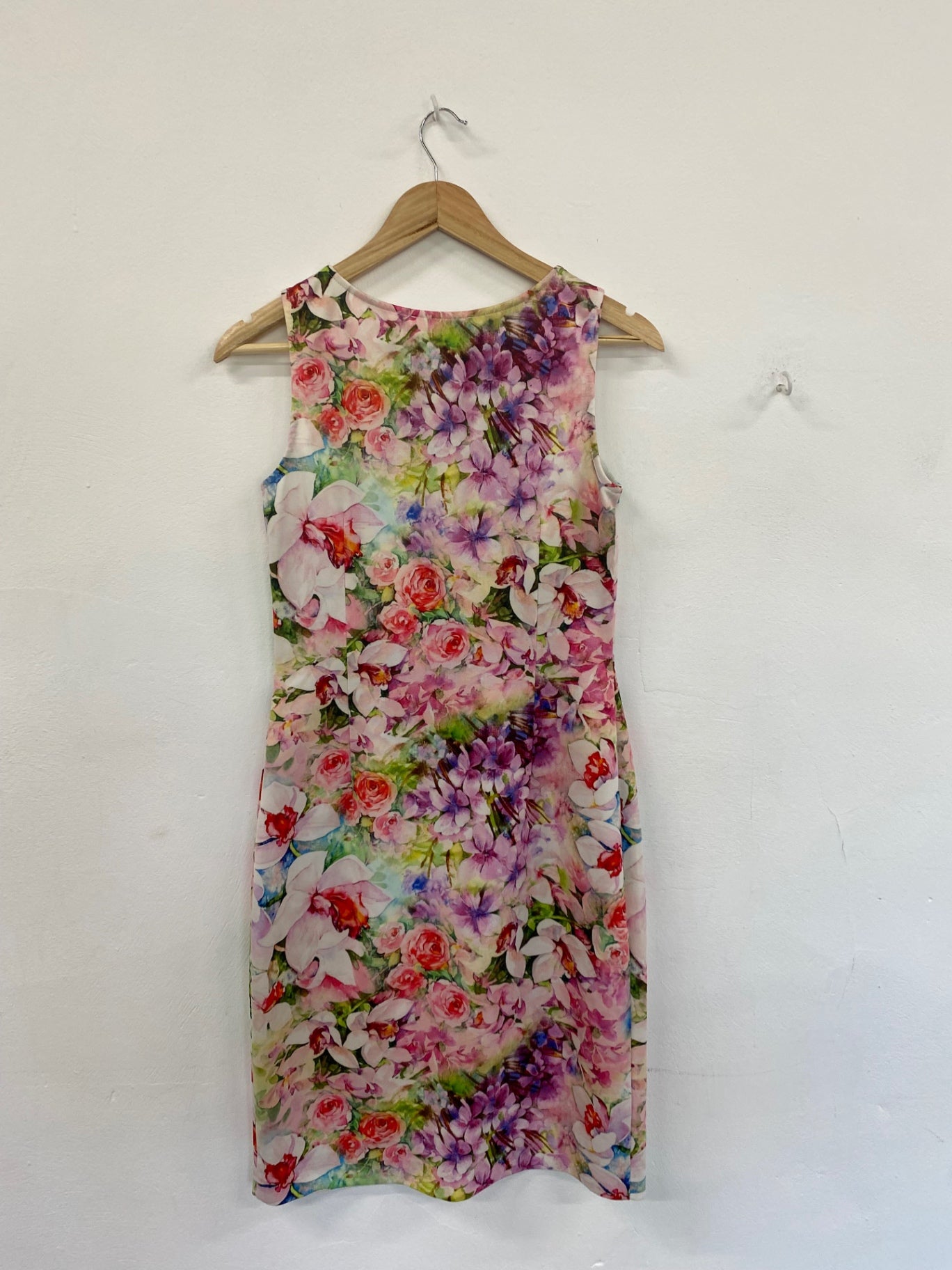 Fabulous Joseph Ribkoff Floral Watercolour Sheath Dress UK10 KM004