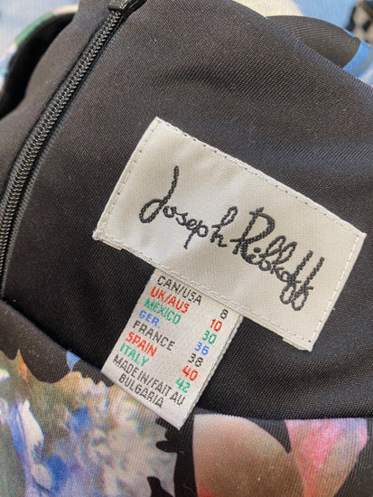 Fabulous Joseph Ribkoff Dress UK 10 Multicolor floral lace wedding KM004