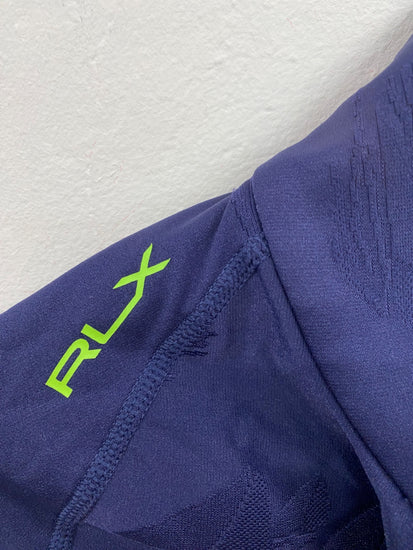 Fabulous RLX Ralph Lauren Navy Sailing Quarter Zip UK S LO442