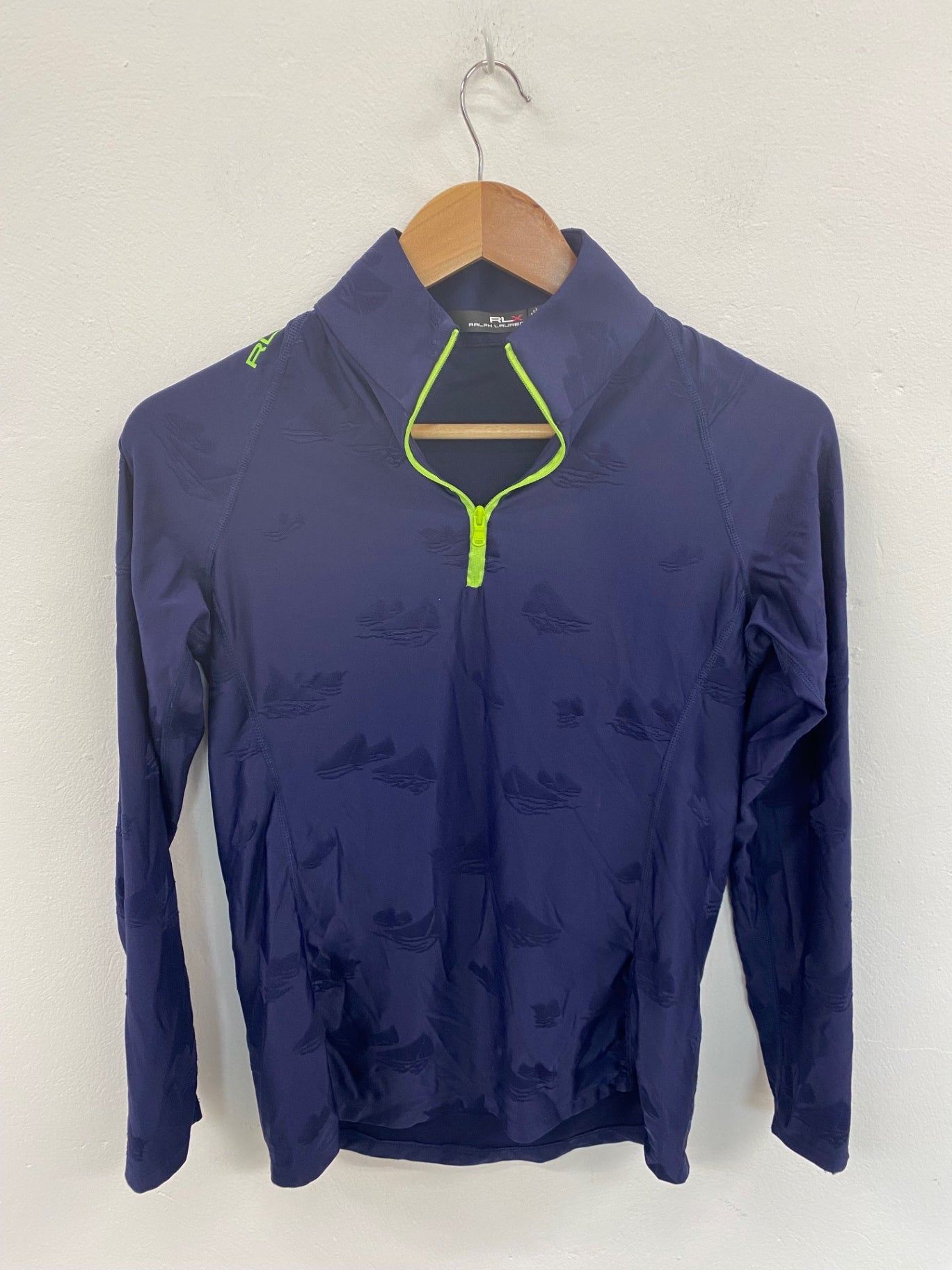 Fabulous RLX Ralph Lauren Navy Sailing Quarter Zip UK S LO442