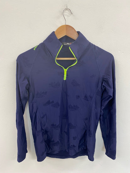 Fabulous RLX Ralph Lauren Navy Sailing Quarter Zip UK S LO442