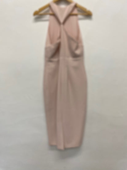 Fabulous Whistles rose occasion party midi Dress Uk8 Pink Sleeveless LG005