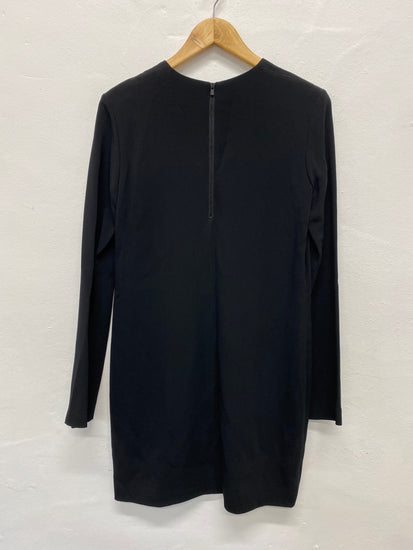 Fabulous Helmut lang classic mini Dress UK10 Black Back zip LG005