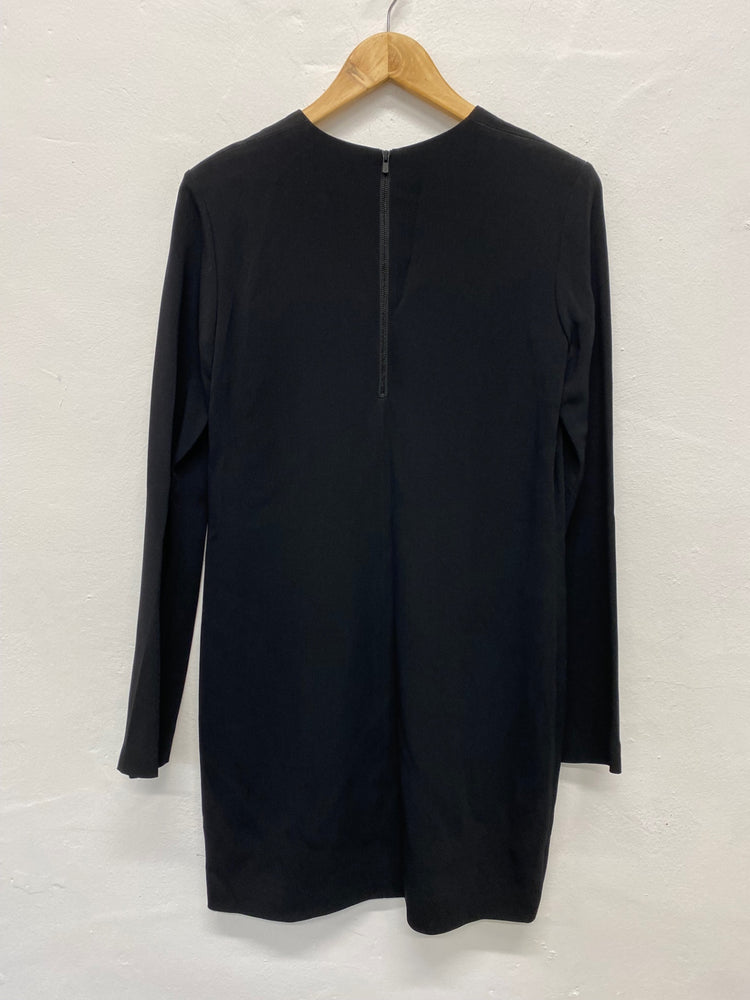 Fabulous Helmut lang classic mini Dress UK10 Black Back zip LG005