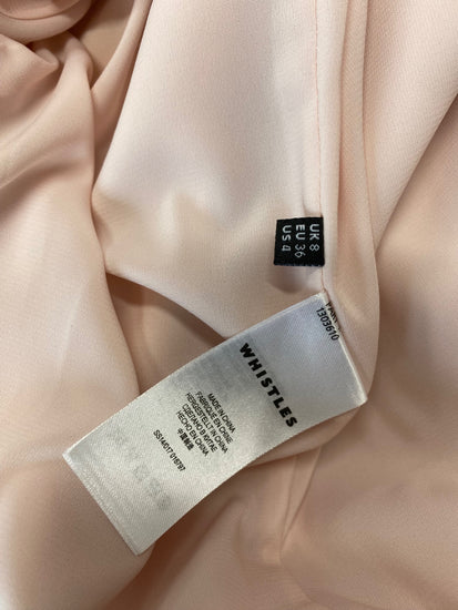 Fabulous Whistles rose occasion party midi Dress Uk8 Pink Sleeveless LG005