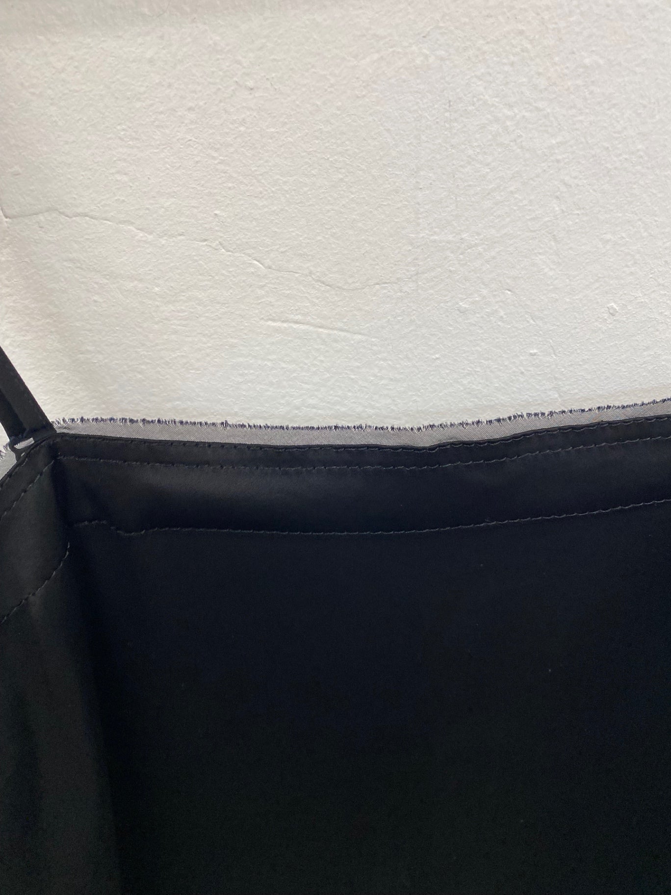 Fabulous DKNY Black Silk Raw Neckline Y2K Vibes Slip Dress UK S LG005