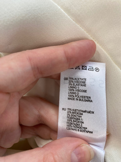 Fabulous Reiss Cream Naomi Wide Leg Trousers UK10 LG005