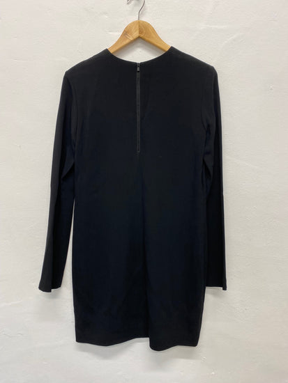 Fabulous Helmut lang classic mini Dress UK10 Black Back zip LG005