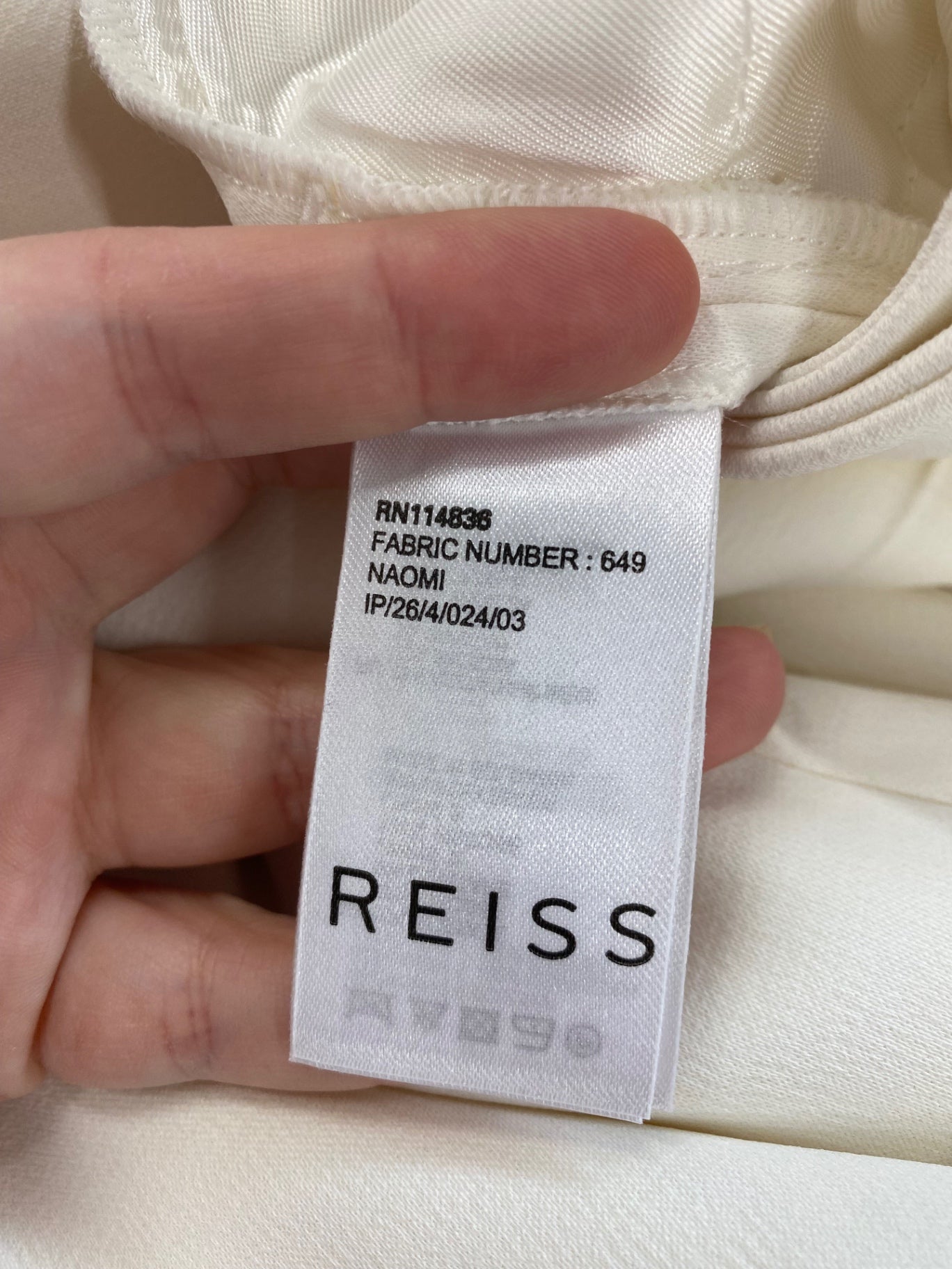 Fabulous Reiss Cream Naomi Wide Leg Trousers UK10 LG005