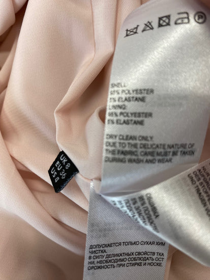 Fabulous Whistles rose occasion party midi Dress Uk8 Pink Sleeveless LG005