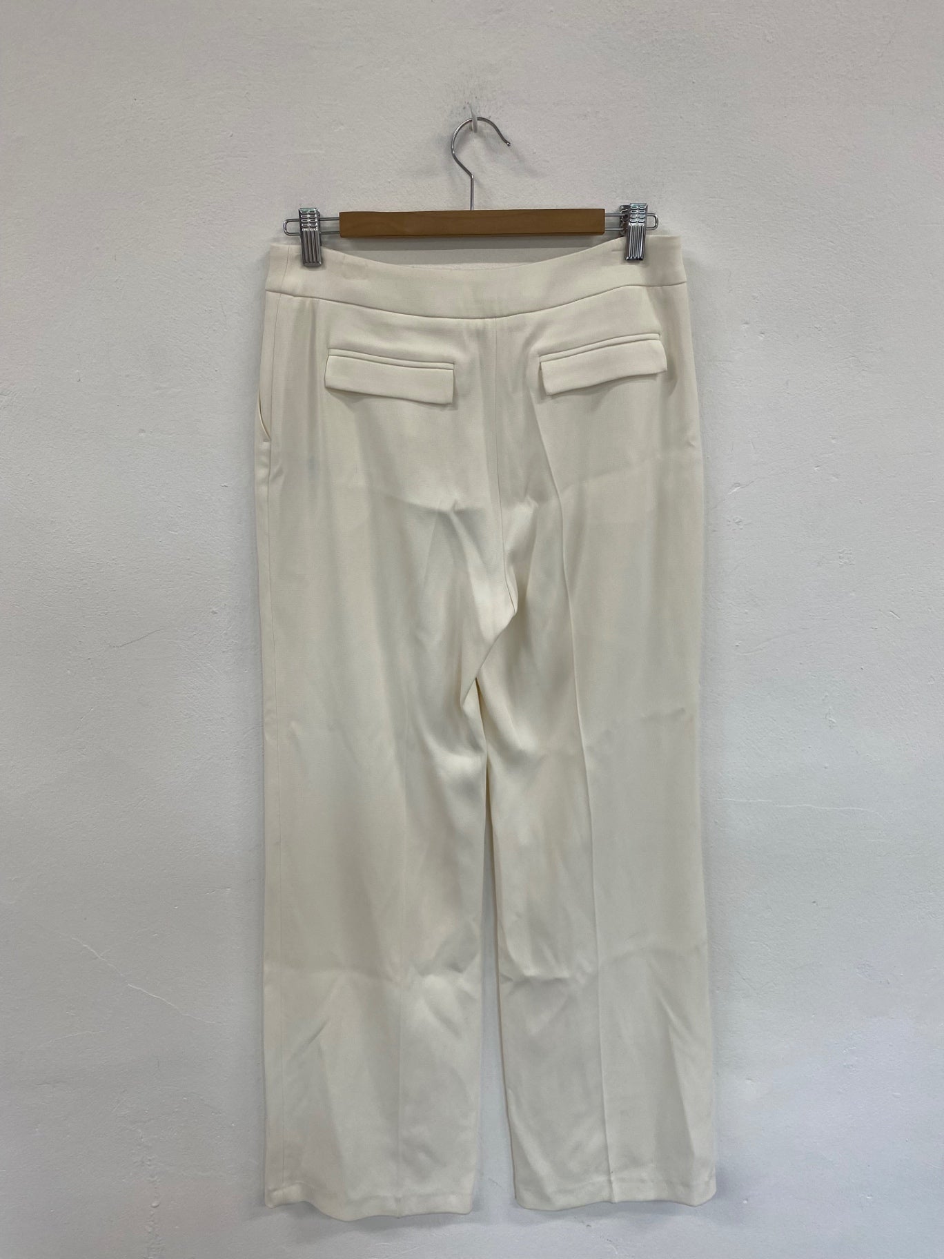 Fabulous Reiss Cream Naomi Wide Leg Trousers UK10 LG005