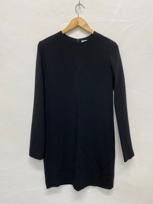 Fabulous Helmut lang classic mini Dress UK10 Black Back zip LG005