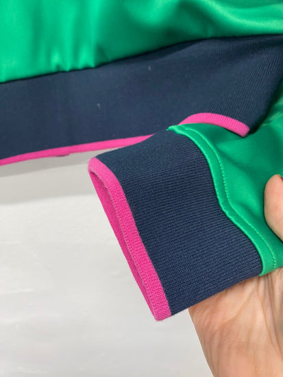 Fabulous Juicy Couture emerald Green black label Bomber Jacket UkM Green Floral LG005